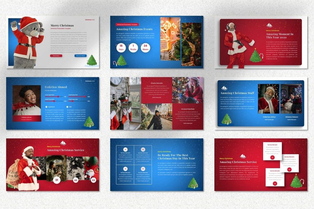 9 slides Merryful - Christmas Powerpoint.