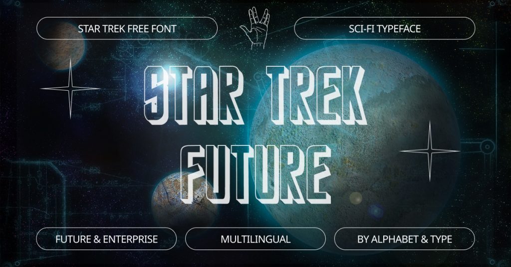 Star Trek Font Free Facebook Collage Image by MasterBundles.