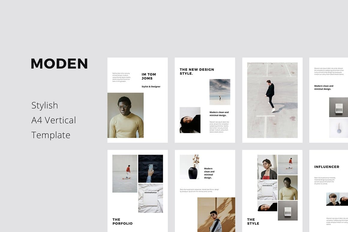 MODEN - Keynote A4 Vertical Template – MasterBundles