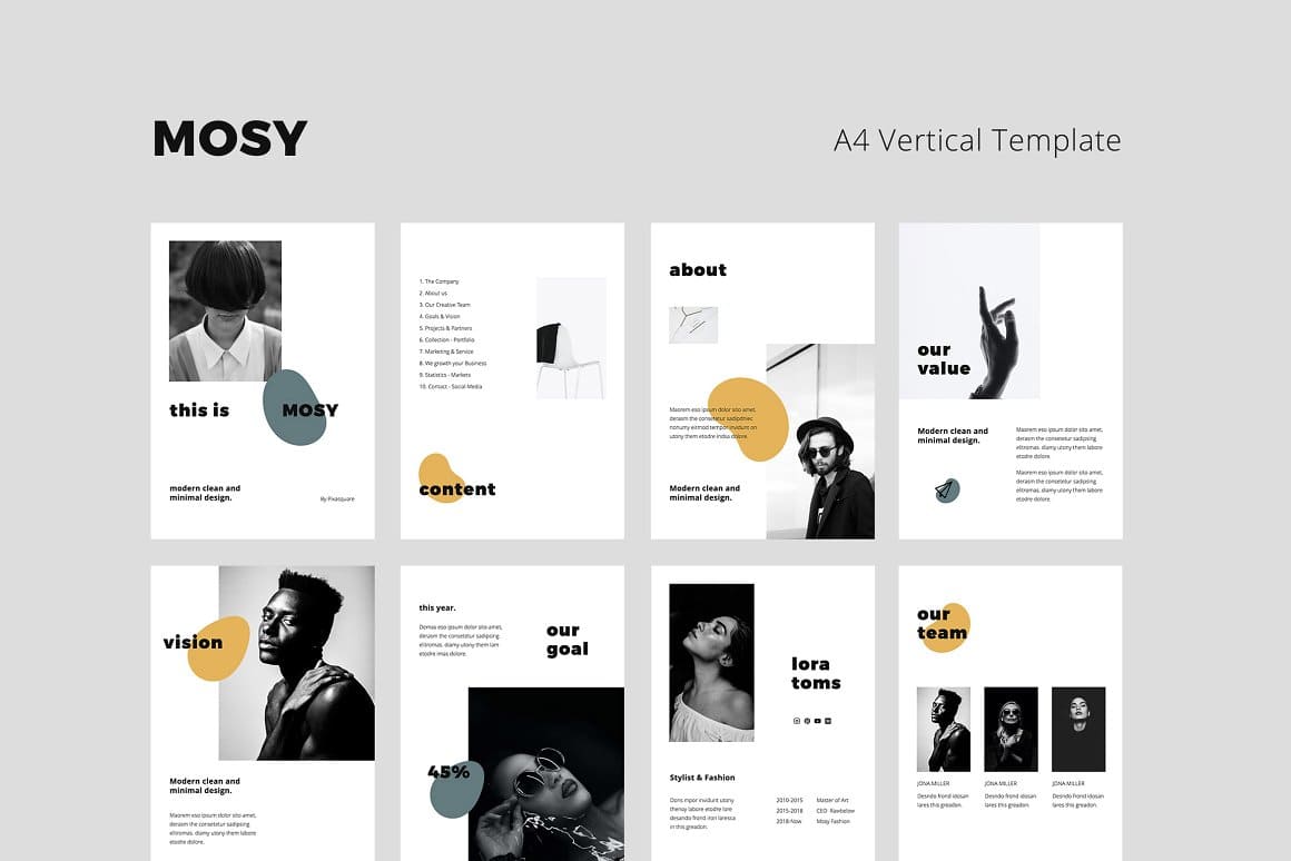 MOSY - Keynote A4 Vertical Template – MasterBundles
