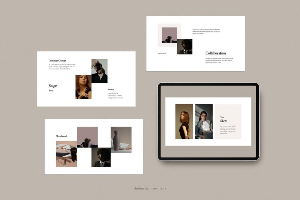 001 1Slides with previews on the tablet and mood board.