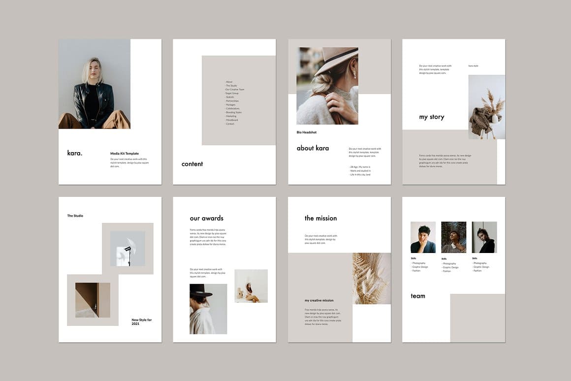 KARA - Vertical Powerpoint Template – MasterBundles