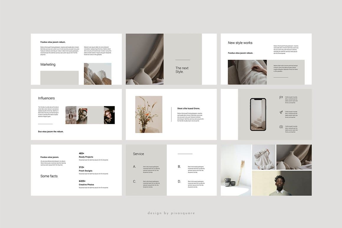 BORD - Neutral Powerpoint Template – MasterBundles