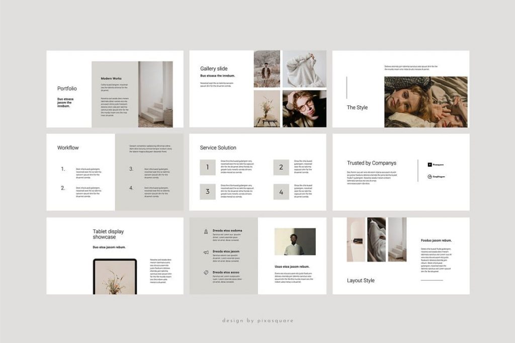Free font BORD - Neutral Powerpoint Template is used.