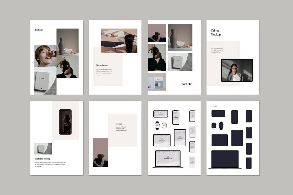 Vector Devices DANA - Vertical Powerpoint Template.