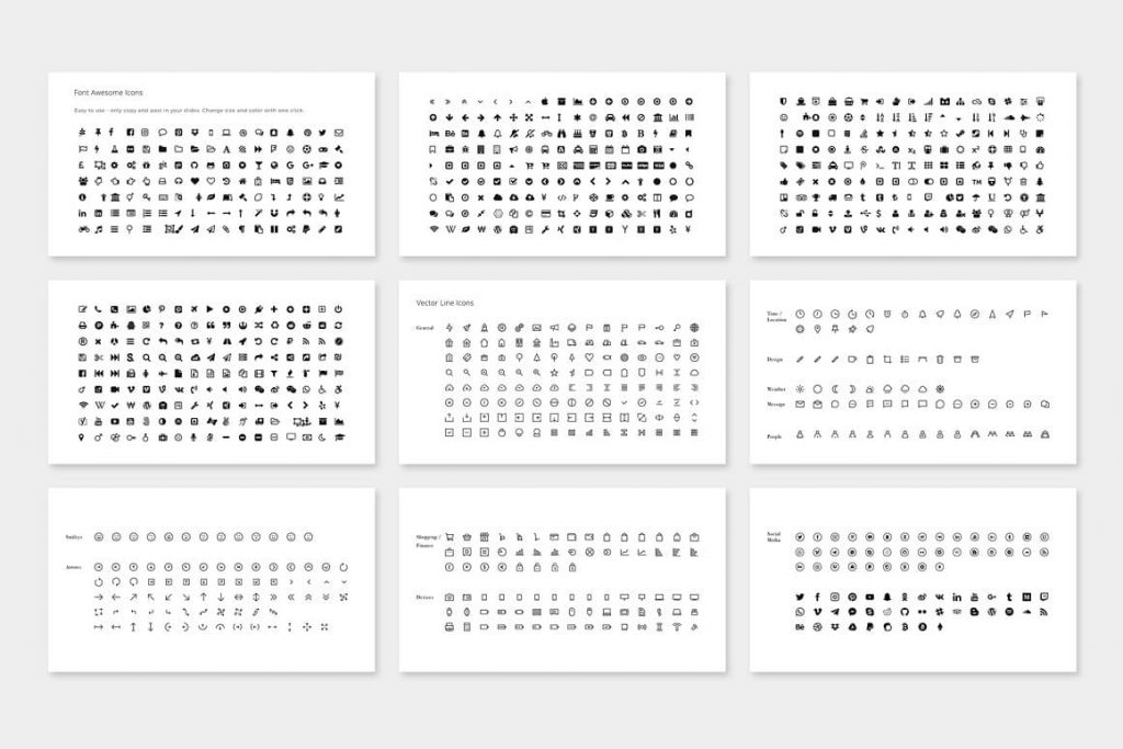 Over 1100+ MAON Icons - Powerpoint Template.