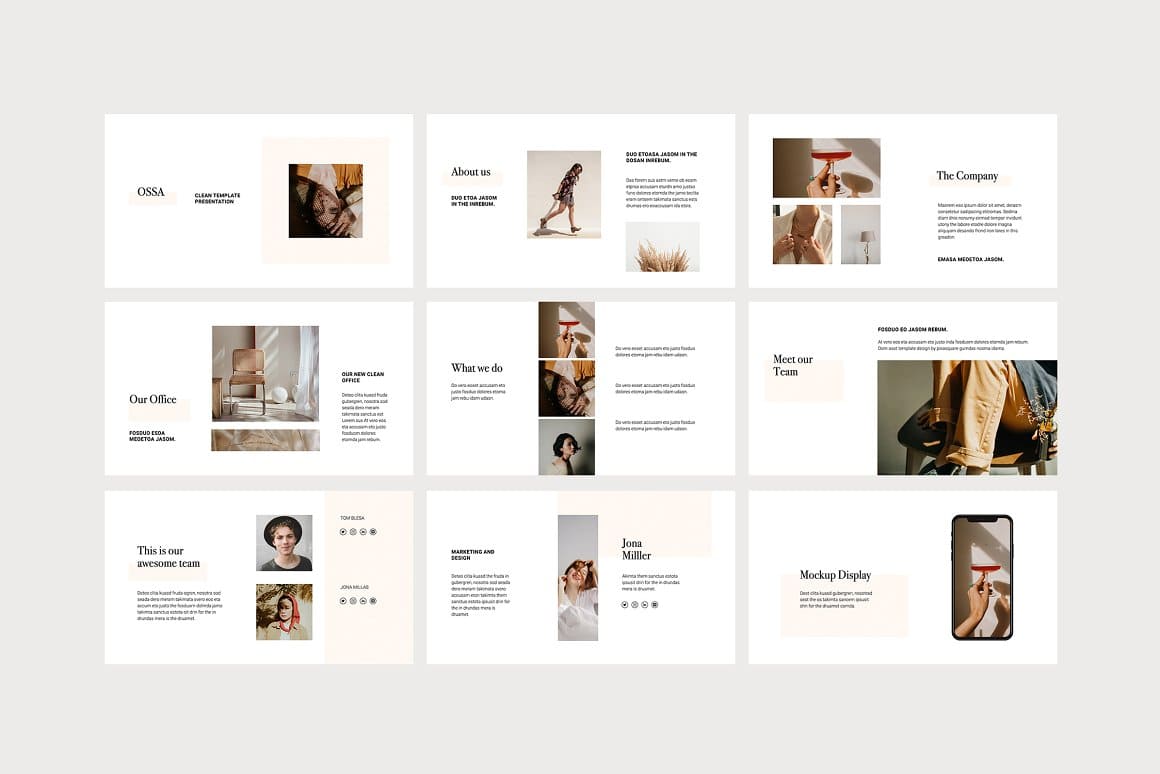 OSSA - Clean Powerpoint Template – MasterBundles