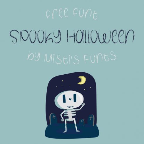 Free Spooky Halloween Font Cute Cover Collage Image.