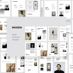 MODEN - Keynote A4 Vertical Template – MasterBundles