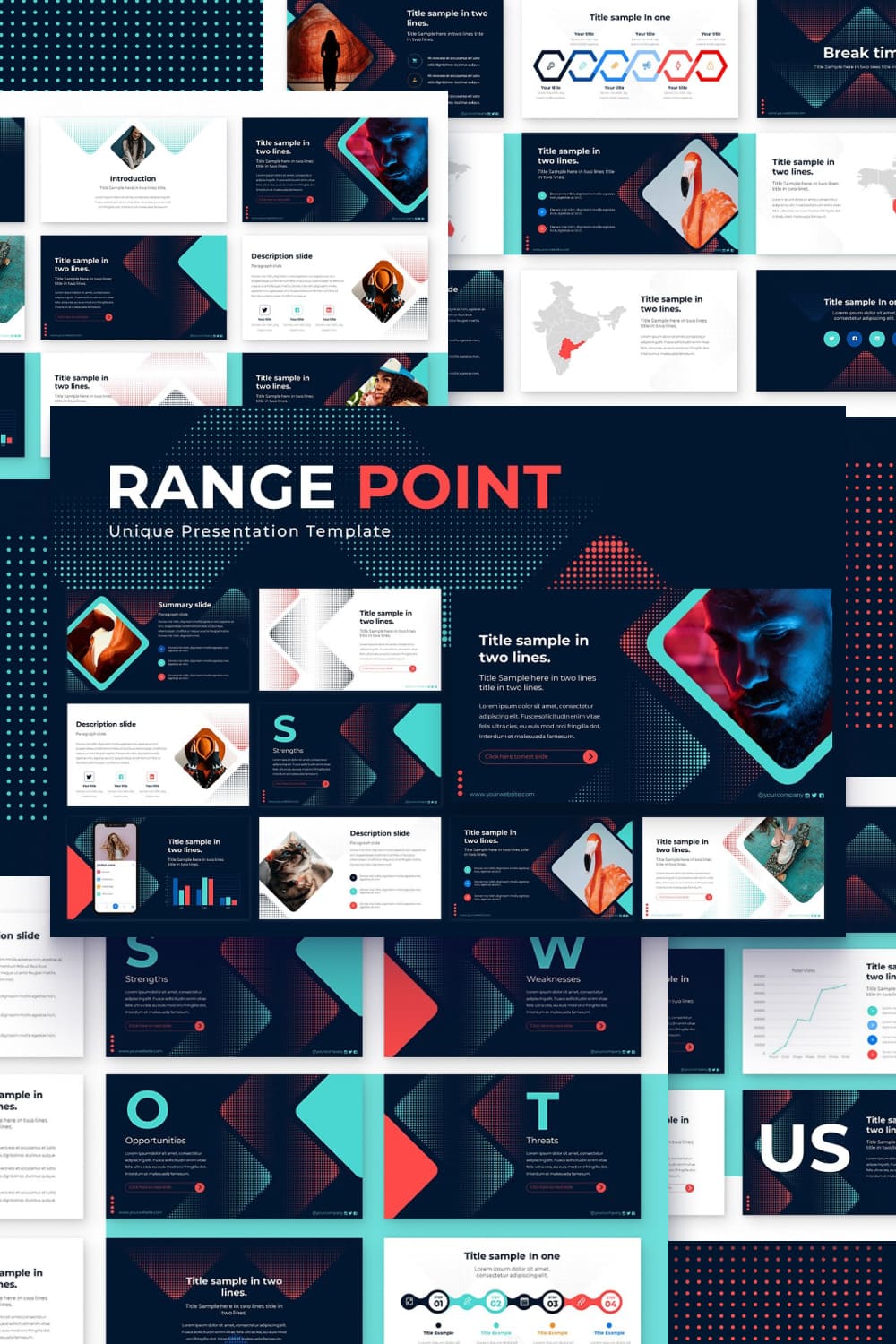 Range Point Powerpoint Presentation Template by MasterBundles Pinterest Collage Image.