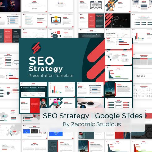 SEO Strategy Google Slides Template by MasterBundles.