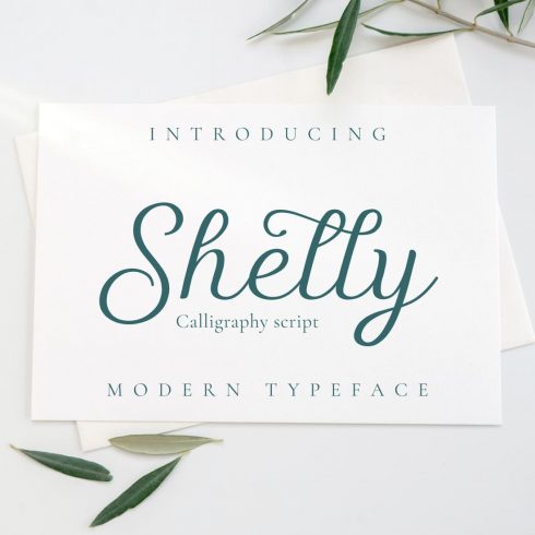 Shelly free script font Cover Collage Image by MasterBundles.