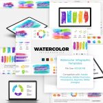 Watercolor Infographic Templates by MasterBundles.