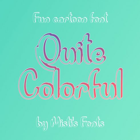 Free colorful font Main Cover Image by MasterBundles.