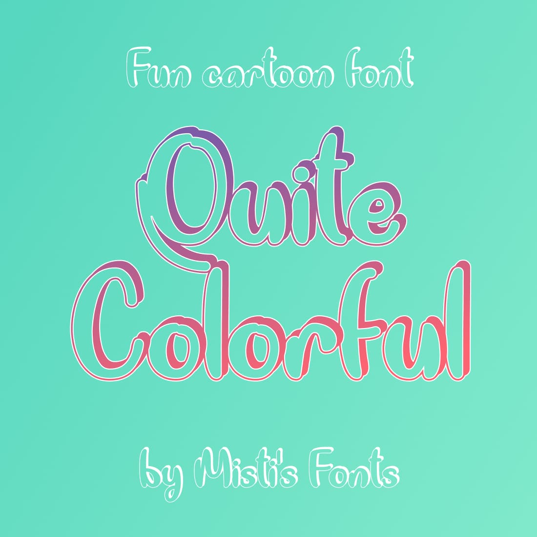 Free colorful font Main Cover Image by MasterBundles.