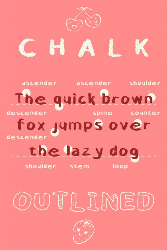 MasterBundles Chalk Font Free Pinterest Collage Image.