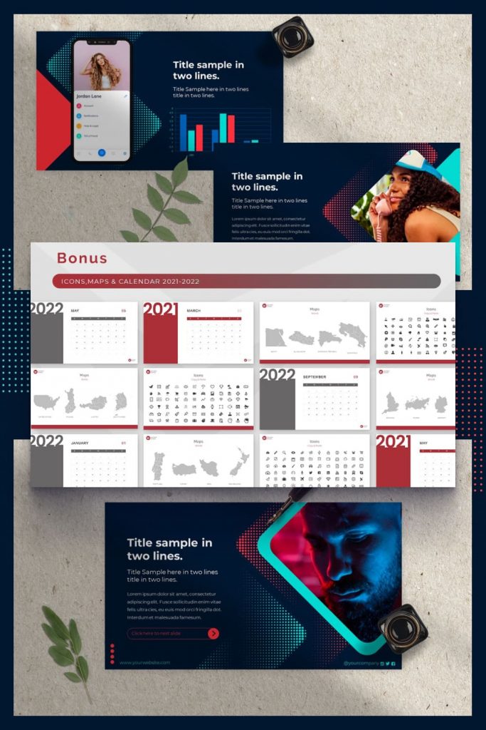 Range Point Powerpoint Presentation Template by MasterBundles Pinterest Collage Image.