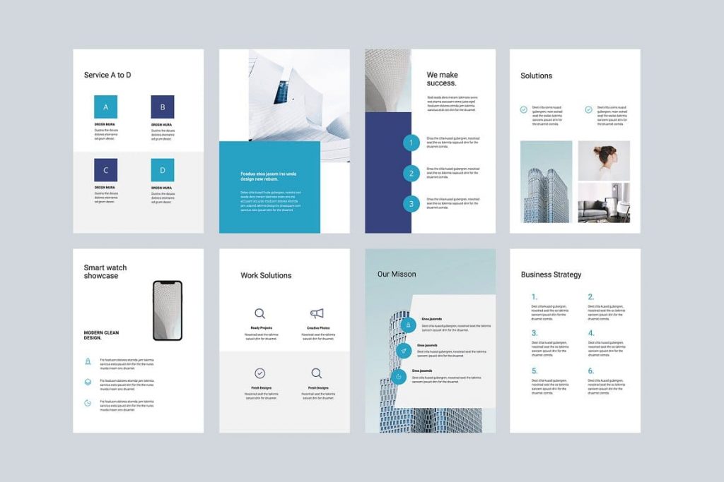 38+ Unique, modern and clean slides ARON Vertical Powerpoint Template.