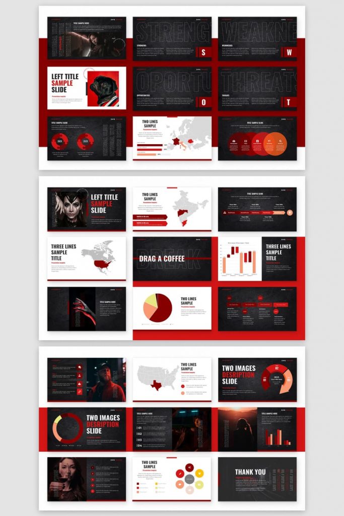 Alternative Powerpoint Presentation by MasterBundles Pinterest Collage Image.