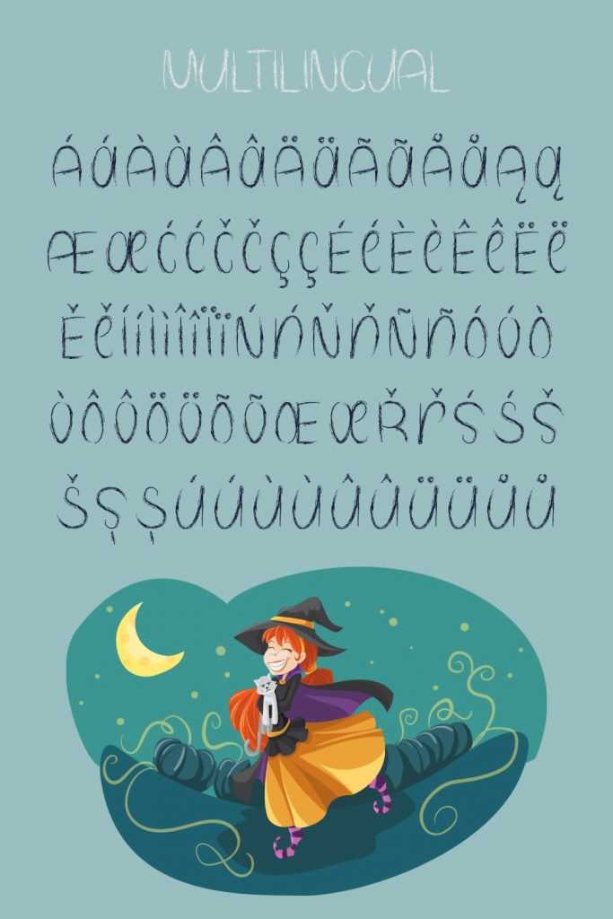 Free Spooky Halloween Font Pinterest Multilingual Example by MasterBundles.