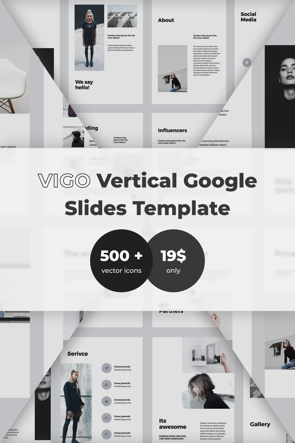 VIGO Vertical Google Slides Template by MasterBundles Pinterest Collage Image.