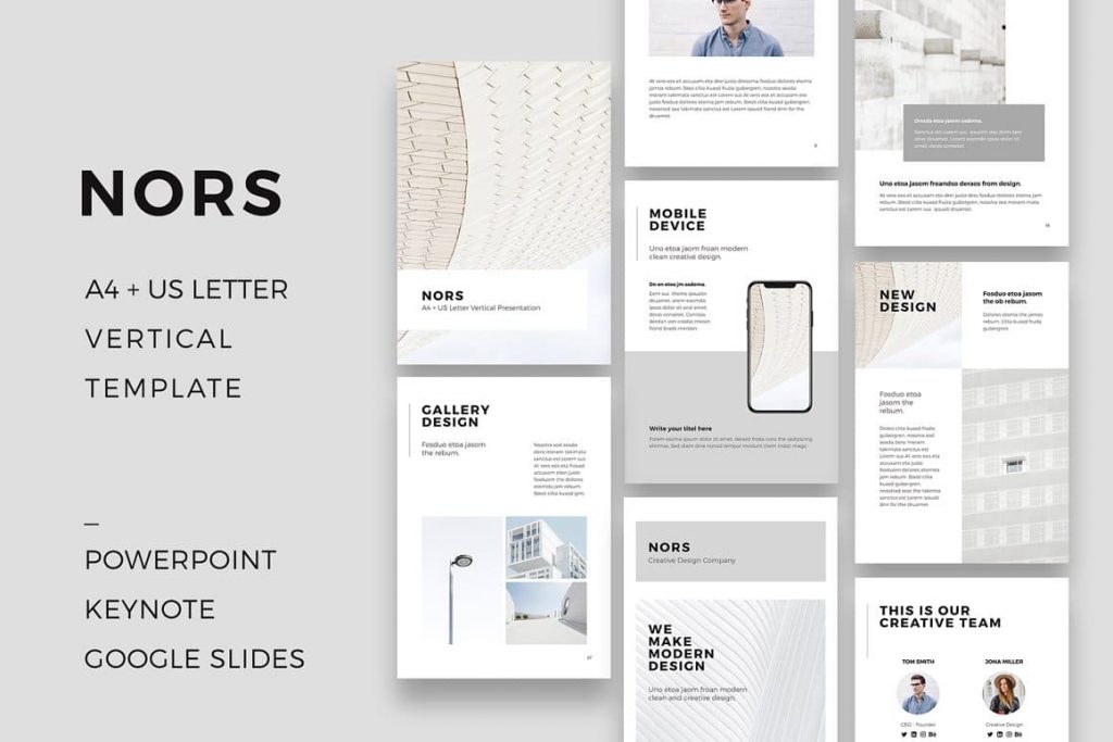 NORS - Vertical A4 + US Letter Powerpoint Template. NORS - Vertical A4 + US Letter Powerpoint Template.