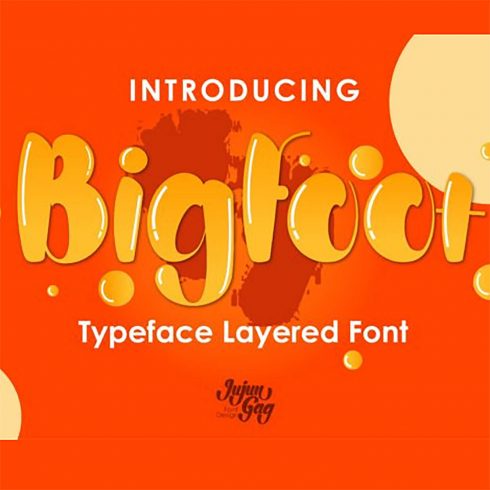 Bigfoot Display Font Preview images.