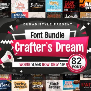Crafter’s Dream Fonts Bundle cover image.