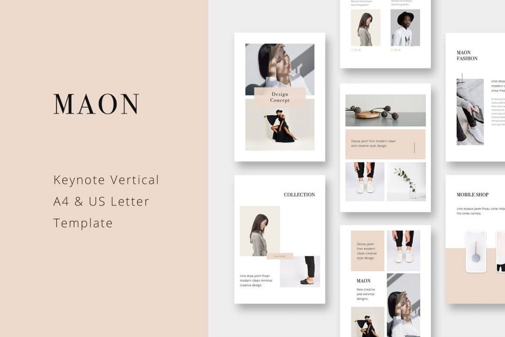 MAON - Vertical A4 + US Letter Keynote Template. MAON - Vertical A4 + US Letter Keynote Template.