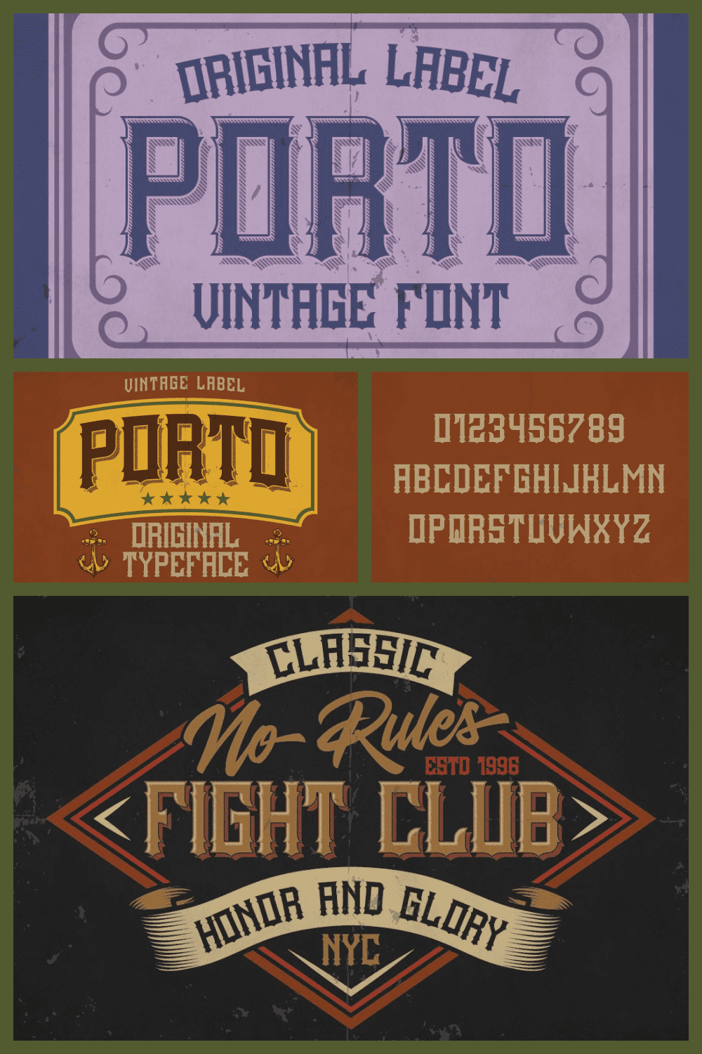 124 Porto Vintage Look Typeface