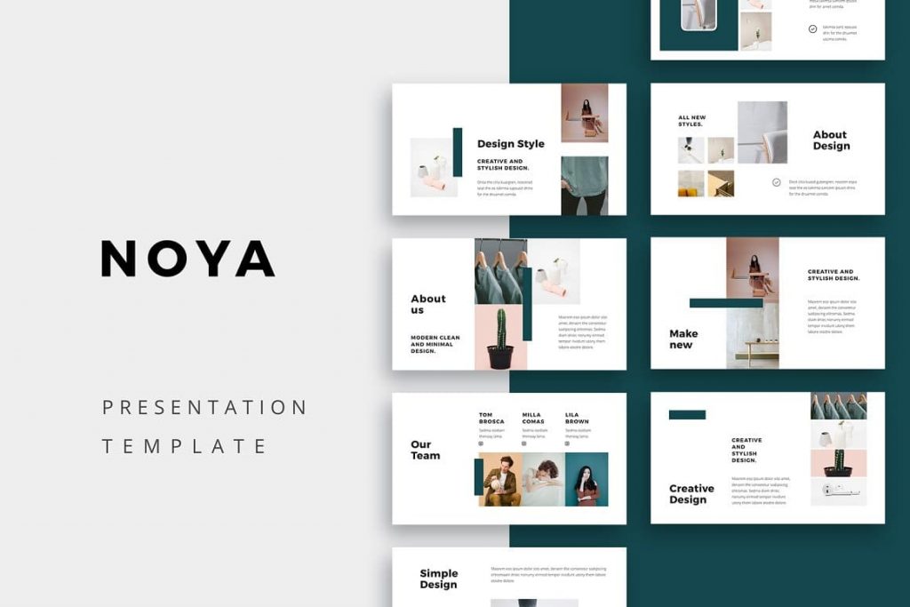 NOYA - Creative & Stylish Powerpoint Template.