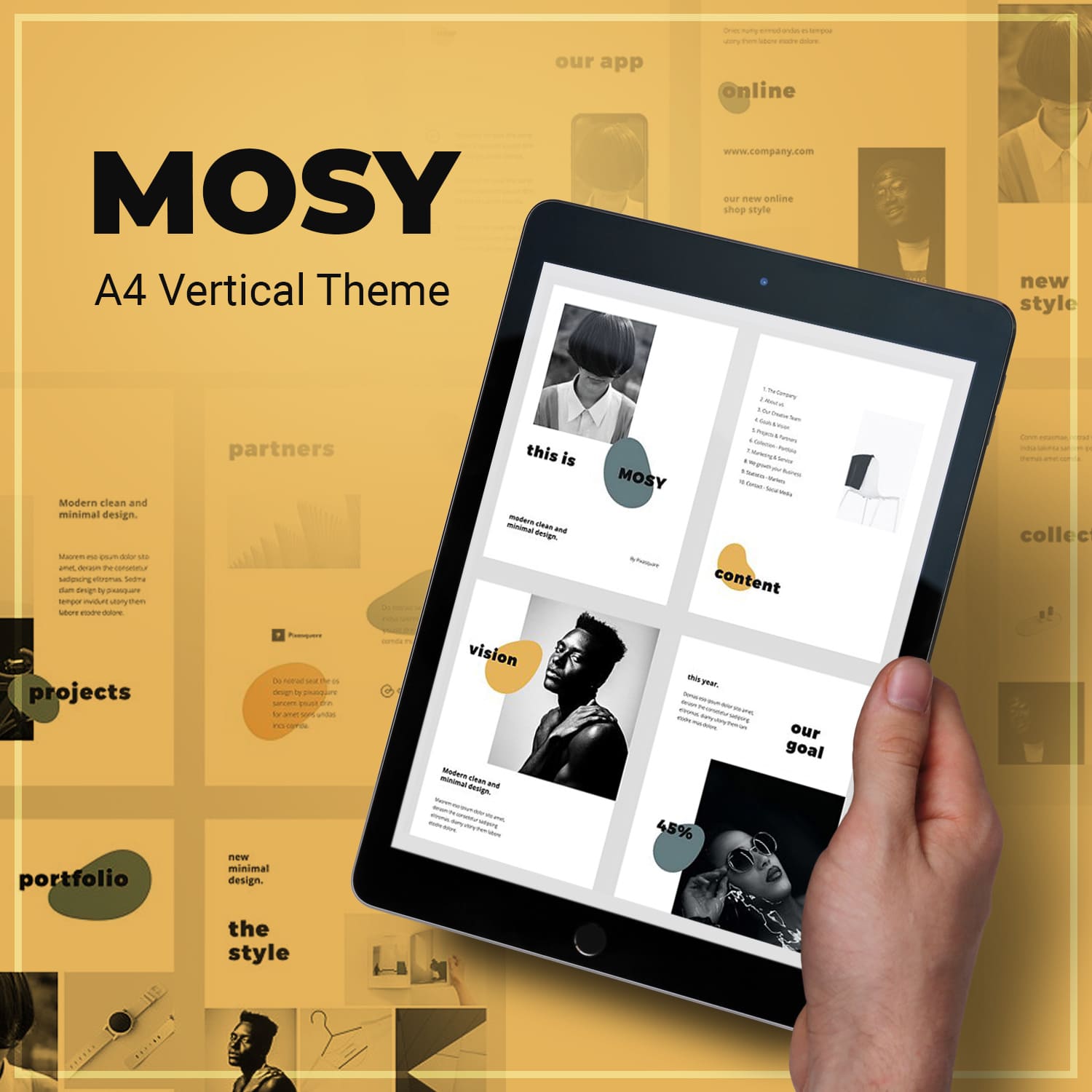 MOSY - Google Slides A4 Template by MasterBundles.