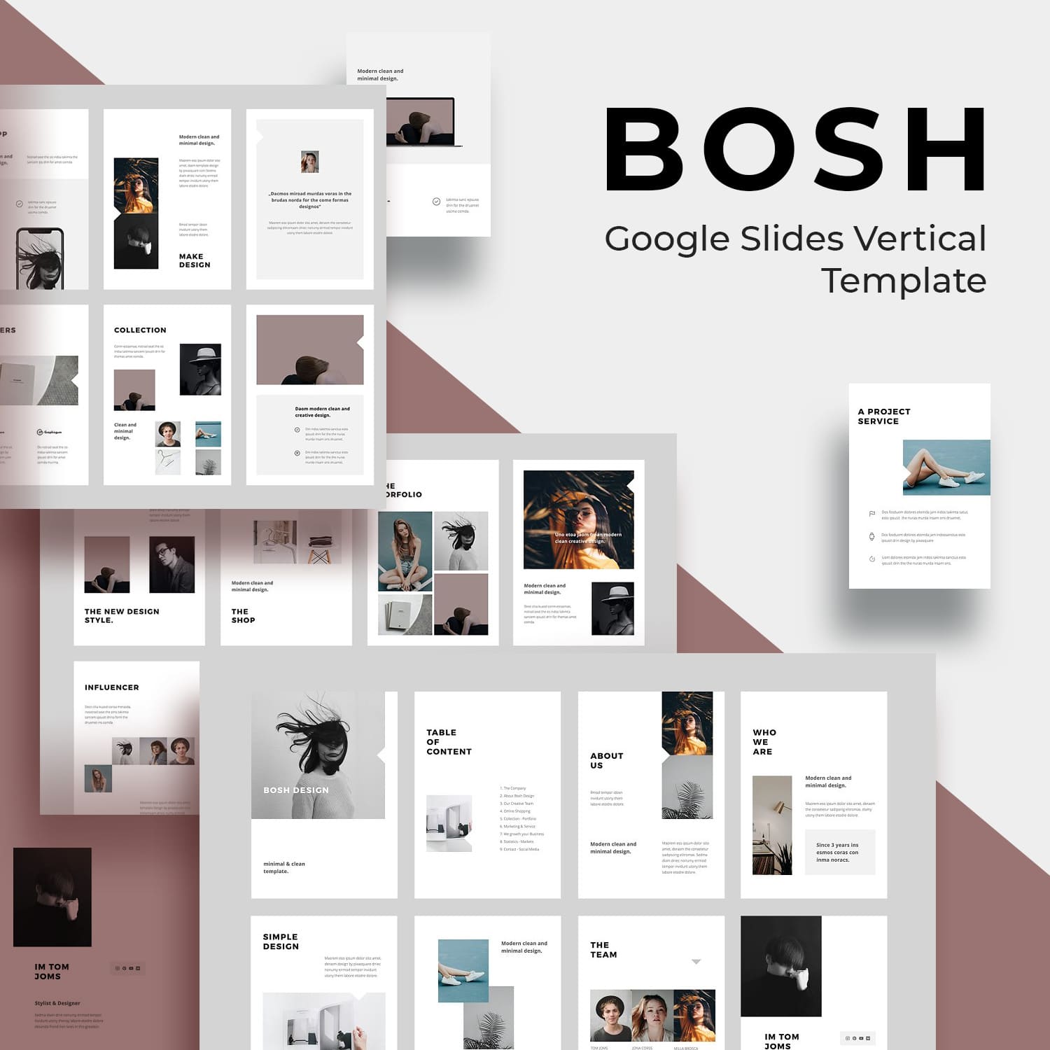 BOSH Google Slides Vertical Template by MasterBundles.
