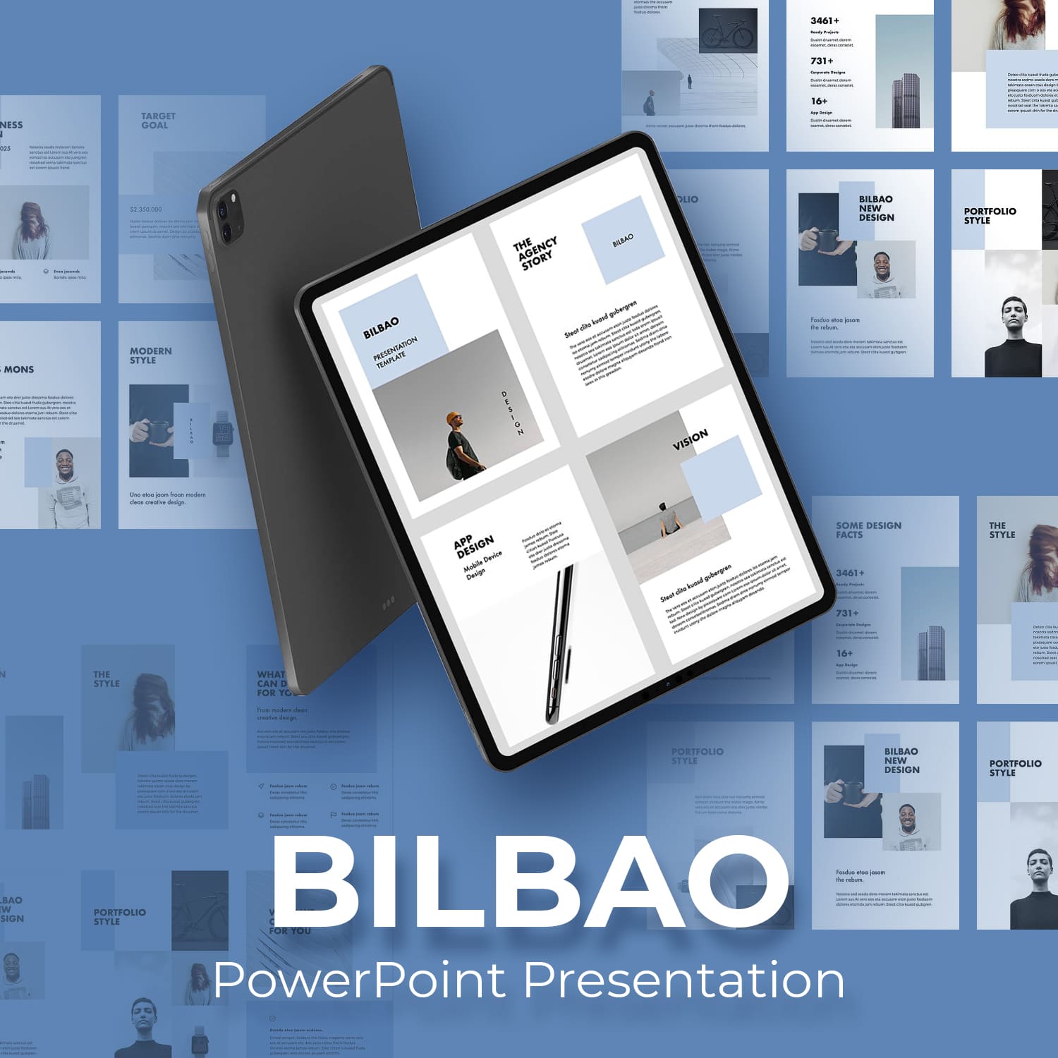 BILBAO Vertical Powerpoint Template by MasterBundles.