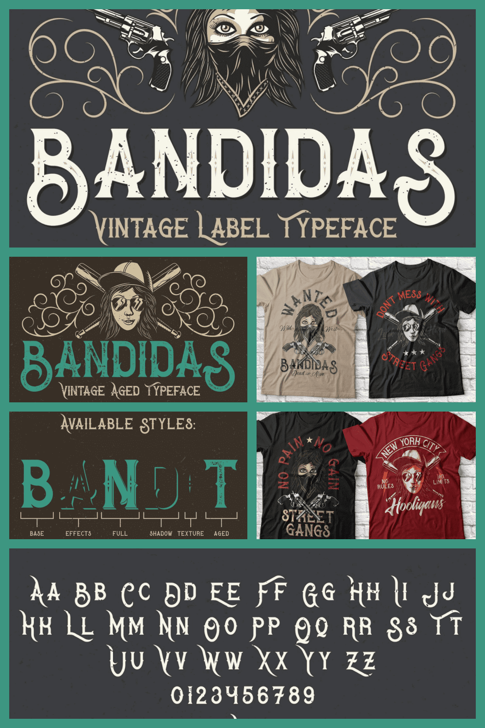 151 Bandidas Vintage Font