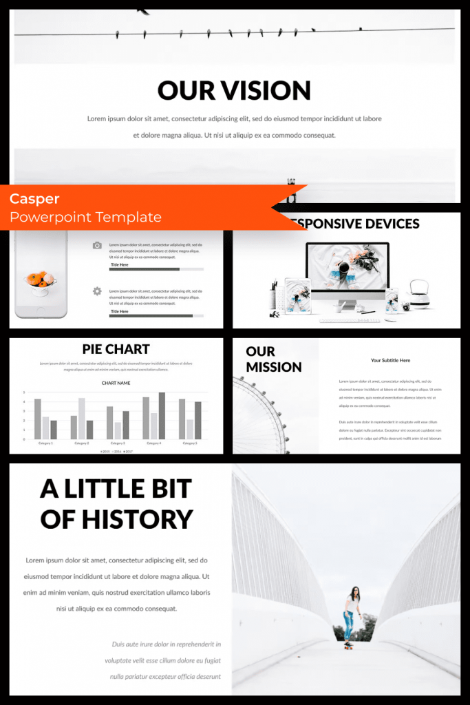 Casper - Powerpoint Template by MasterBundles Pinterest Collage Image.