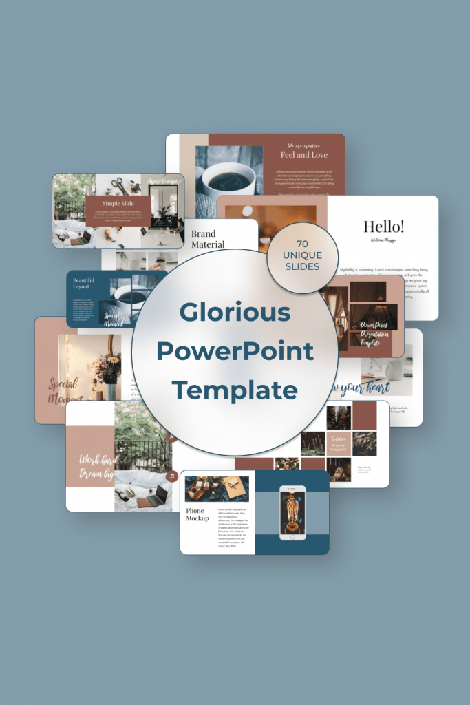 Glorious PowerPoint Template by MasterBundles Pinterest Collage Image.