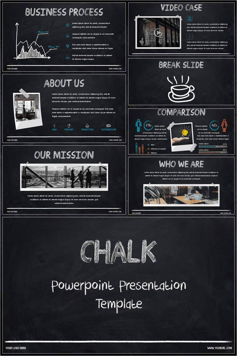 Chalk Chalkboard Powerpoint Templates MasterBundles