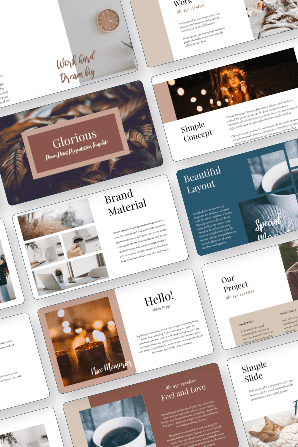Glorious PowerPoint Template by MasterBundles Pinterest Collage Image.