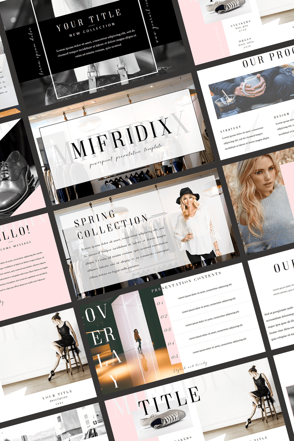 Mifridix - Powerpoint Template by MasterBundles Pinterest Collage Image.