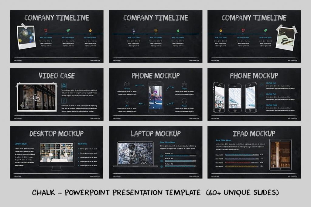 Content Slides Chalk - Powerpoint Template.