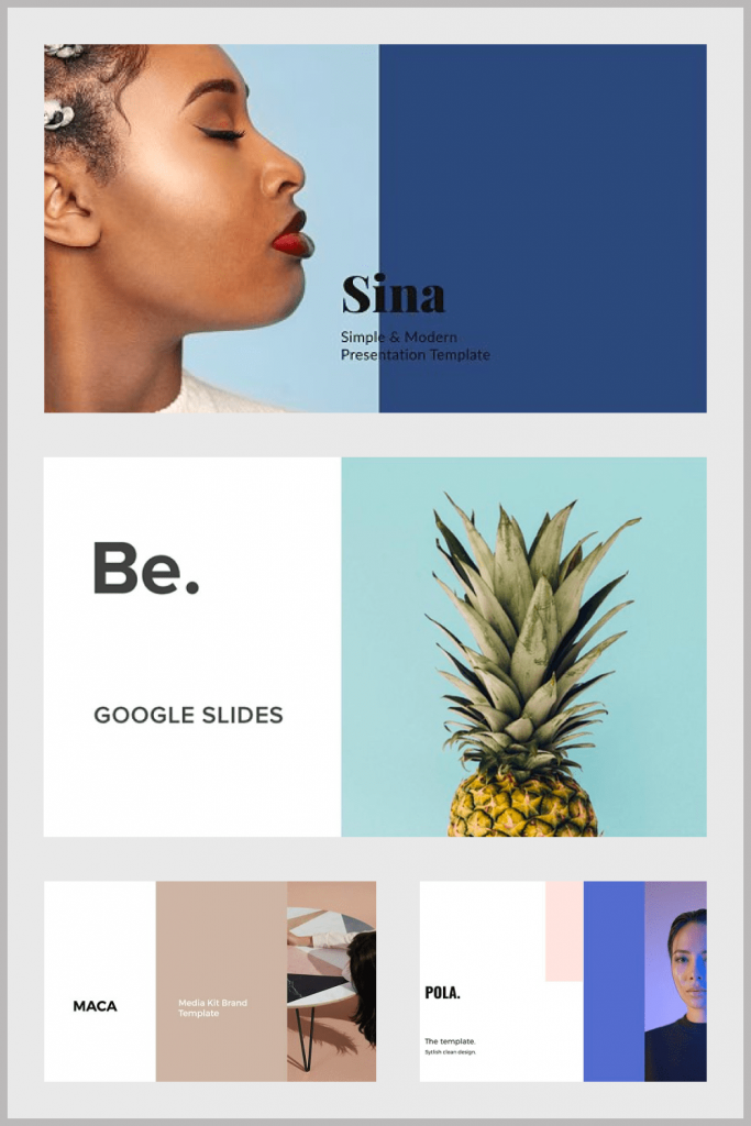 42in1 Google Slides Bundle Template by MasterBundles Pinterest Collage Image.