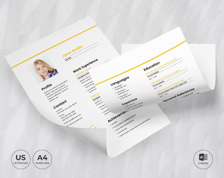 Airlines Aviation Services CV Resume Template.