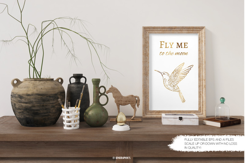 Art Poster Made On The Hand Drawn Vector Bird Art Poster Made On The Hand Drawn Vector Bird.