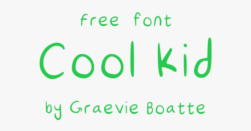 Cool Kid Free Font Facebook Collahe Image by MasterBundles.