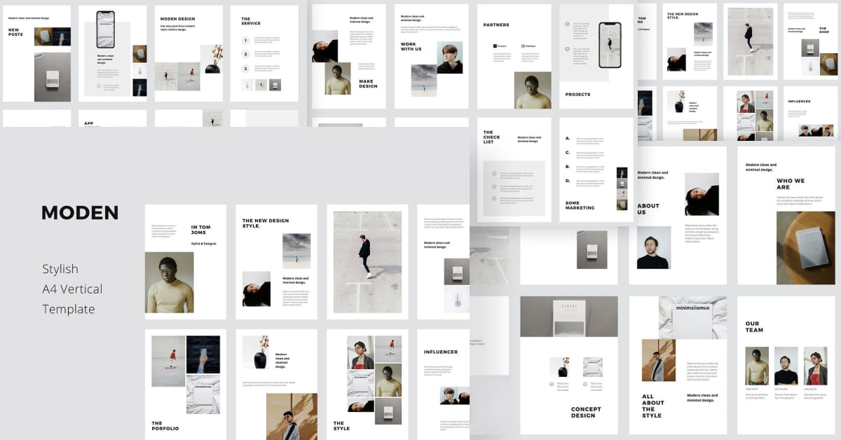 MODEN - Keynote A4 Vertical Template – MasterBundles
