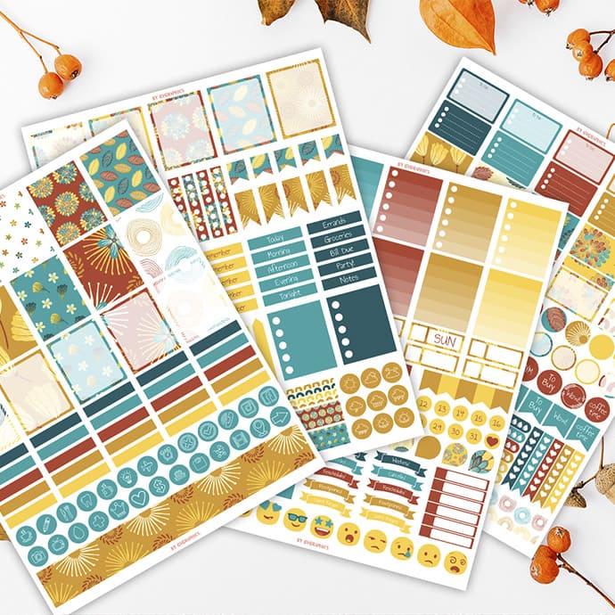 Planner Stickers for Erin Condren Vertical