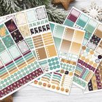 Preview of 5 Sheets of Winter Christmas Sticker Printables.