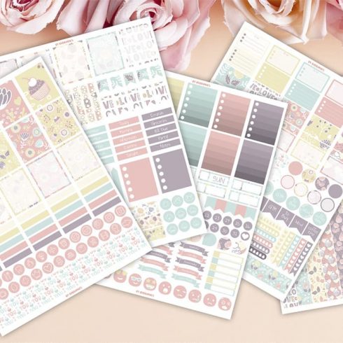 5 Sheets of Valentine’s day Sticker Printables by MasterBundles.