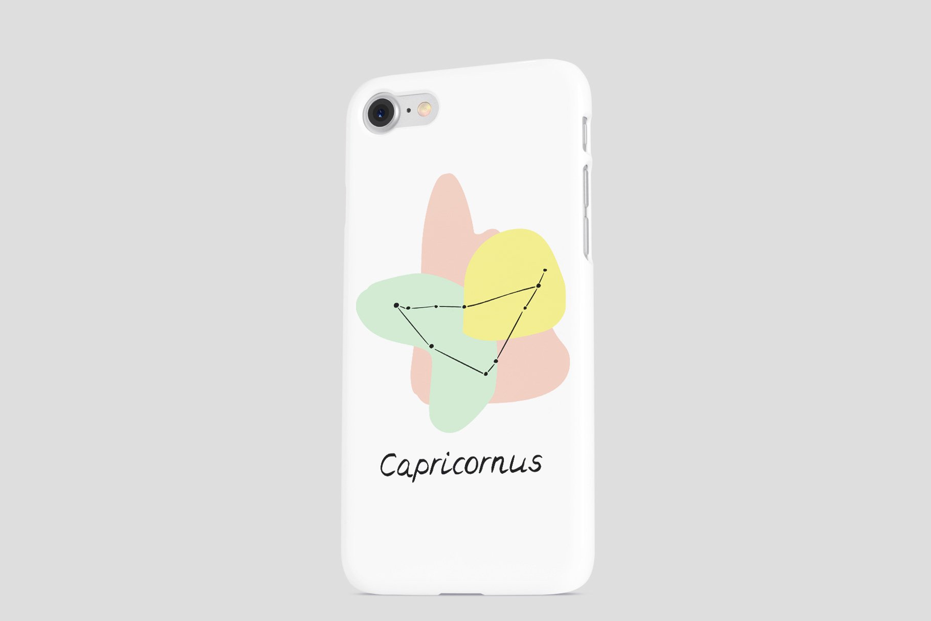 Phone Case Made On The Abstrac Zodiac Signs Vector Illustration.